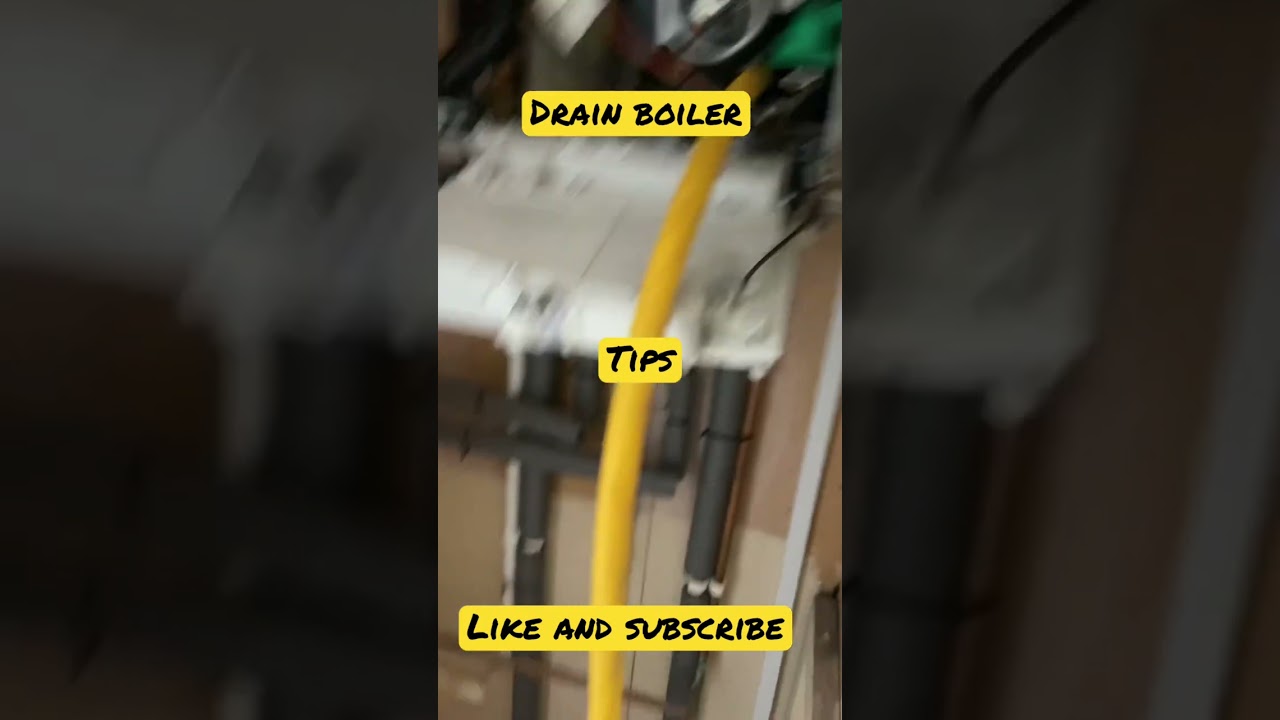 How to drain boiler water 💧