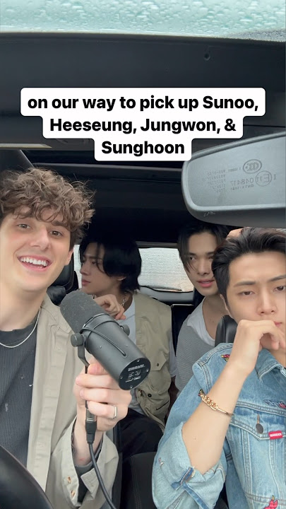ENHYPEN & JVKE sing ‘XO’ while in the car #jvke #enhypen