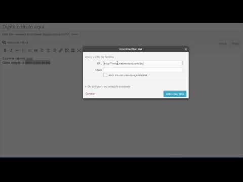 Vídeo: Como Transformar Uma Palavra Em Um Link
