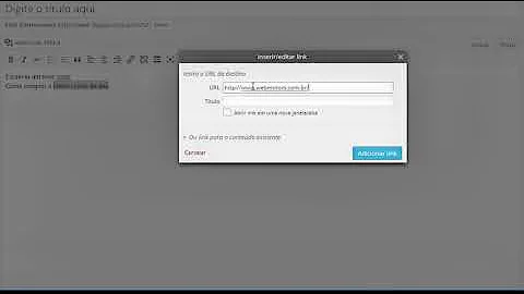 Como faço para transformar um link em uma palavra?