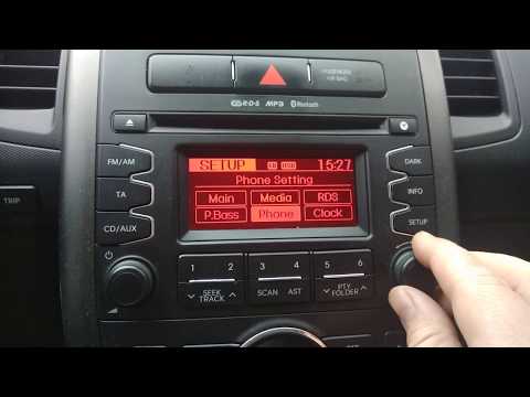 Как сопрягать телефон с магнитолой по bluetooth KIA Soul 2012 (рестайл)