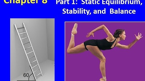 Chapter 08 Part 1:  Static equilibrium, Stability, and Balance