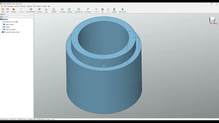 Step-By-Step tutorial: Your first reverse engineering with QUICKSURFACE