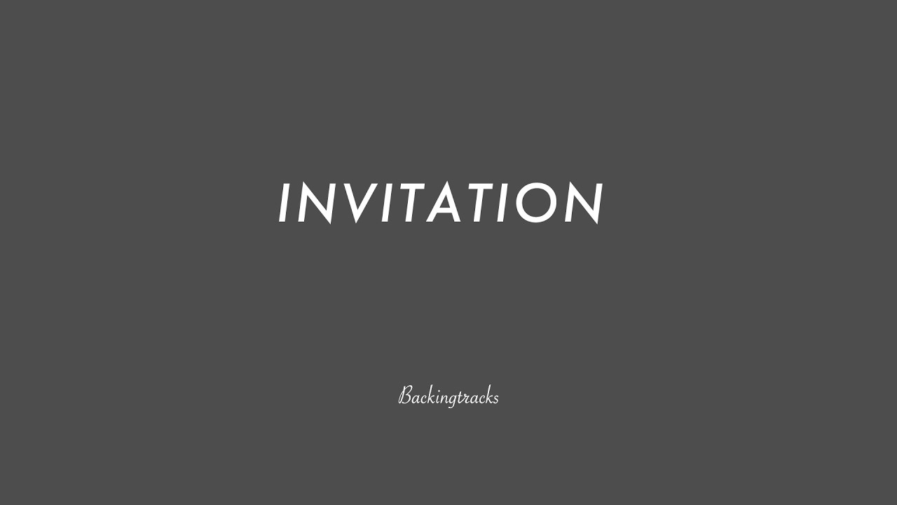 Invitation Chord Progression Slow Backing Track Play Along The