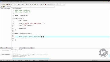 How to read password using C language