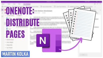 Class Notebook Distribute Pages