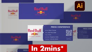 Ticket Design I Creating a Red Bull Ticket I Adobe Illustrator