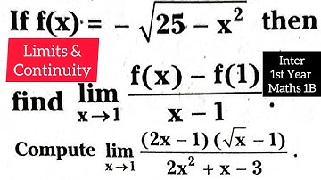 Inter 1st Year Maths 1B||limits and continuity@maths naresh eclass