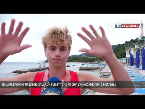 GIOVANE BAGNINO TRIESTINO SALVA UN TURISTA CHE RISCHIA L'ANNEGAMENTO | 03/08/2024