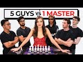 Can 5 chess players beat a master