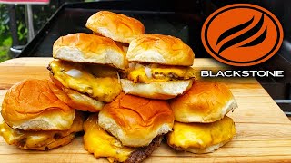 HOW TO MAKE THE BEST SMASHBURGER SLIDERS ON THE BLACKSTONE GRIDDLE! AMAZING AND EASY RECIPE