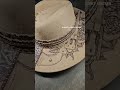 Tan Hand Burned Fedora Cowboy Hat With Guns And Roses#rodeo #countryjourneyboutique #fedoracowboyhat