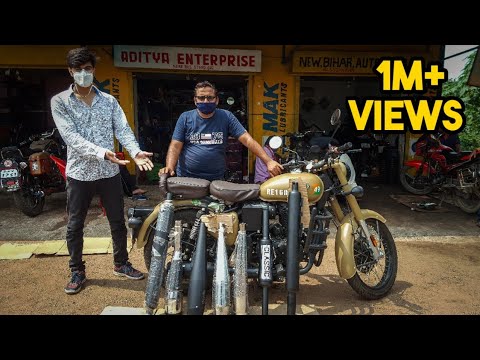 Trying Different EXHAUSTS on BS6 ROYAL ENFIELD CLASSIC 350 SIGNALS  BEST EXHAUSTS   MxK