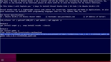 2 Ways To install Visual Studio Code ( VS Code ) On Ubuntu 18.04 LTS