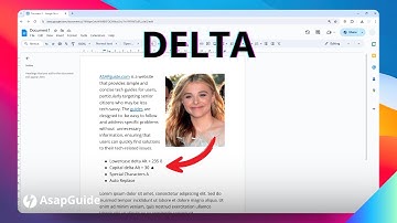 How to Insert a Delta Symbol in Google Docs