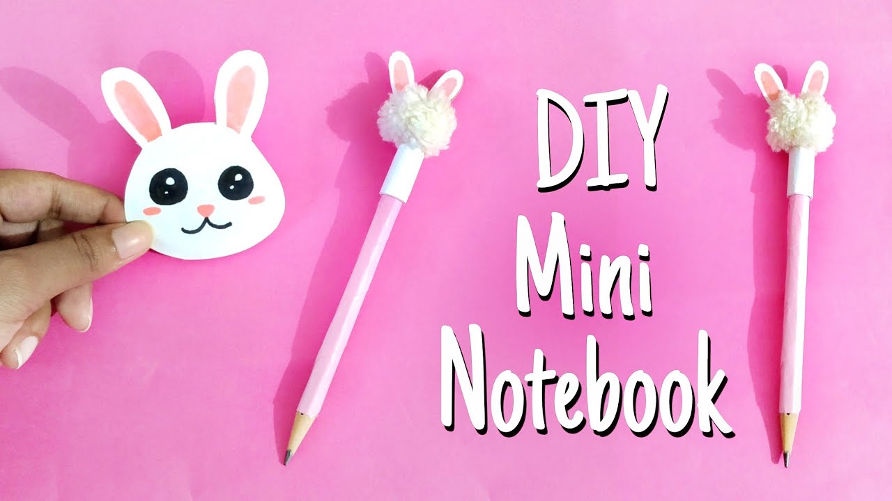 diy mini notebook easy one sheet of paper mini notebook with pencil