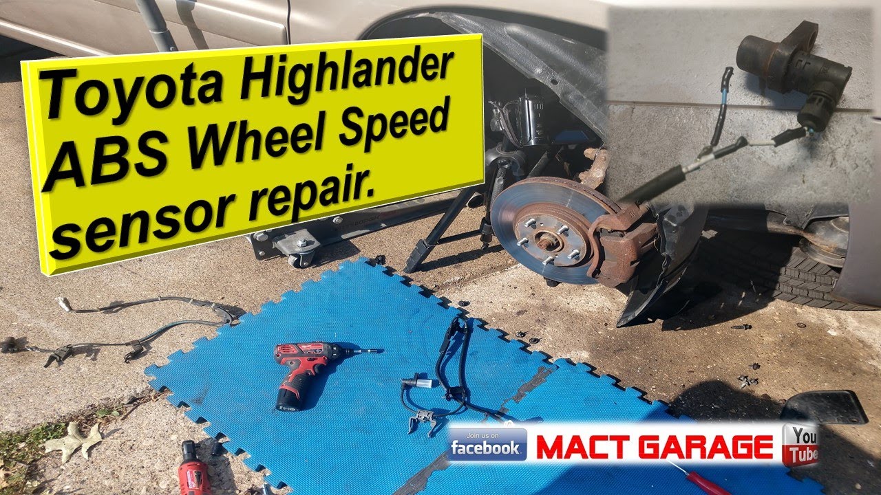 Toyota Highlander ABS Wheel Speed sensor repair - YouTube