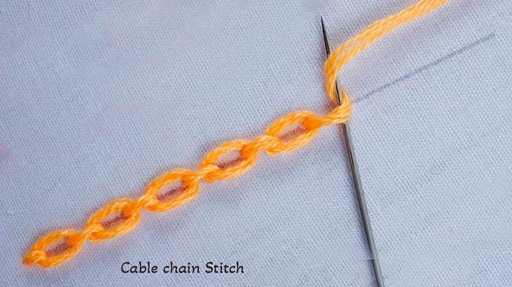 cable chain stitch, basic hand embroidery tutorial