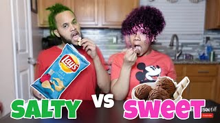 SALTY VS SWEET FOOD CHALLENGE