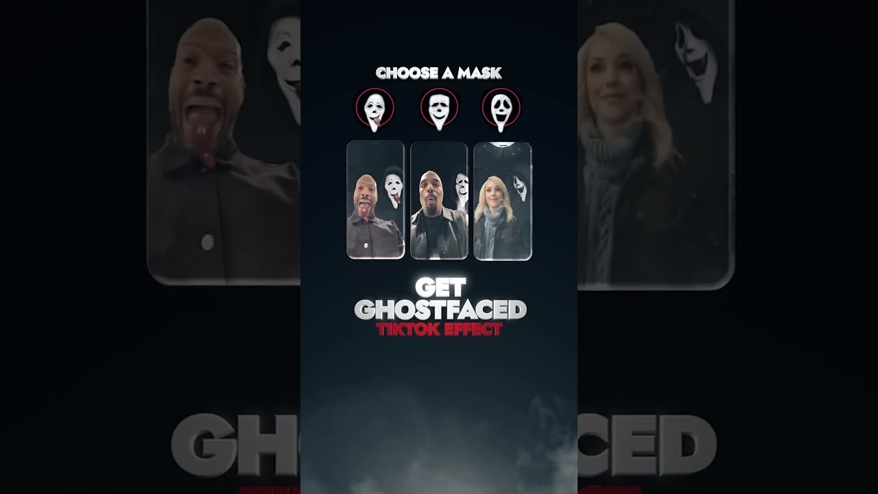 get ghostfaced with our Scary Movie tiktok effect.
