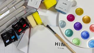 Testing Himi Paint, Gouache and Acrylic Markers Together
