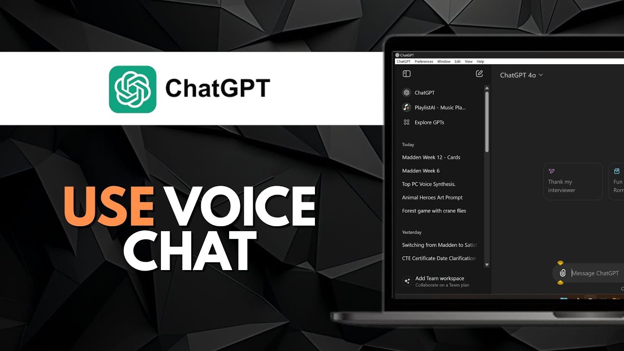 How To Use ChatGPT Voice Chat on PC (Easy Guide) - YouTube