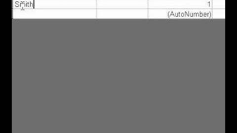 Microsoft Office Access 2000 Auto Number data types