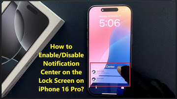 How to Enable/Disable Notification Center on the Lock Screen on iPhone 16 Pro?