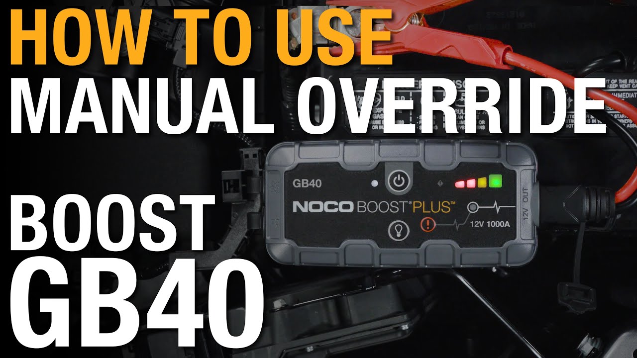 How to use manual override on your NOCO Boost GB40 - YouTube