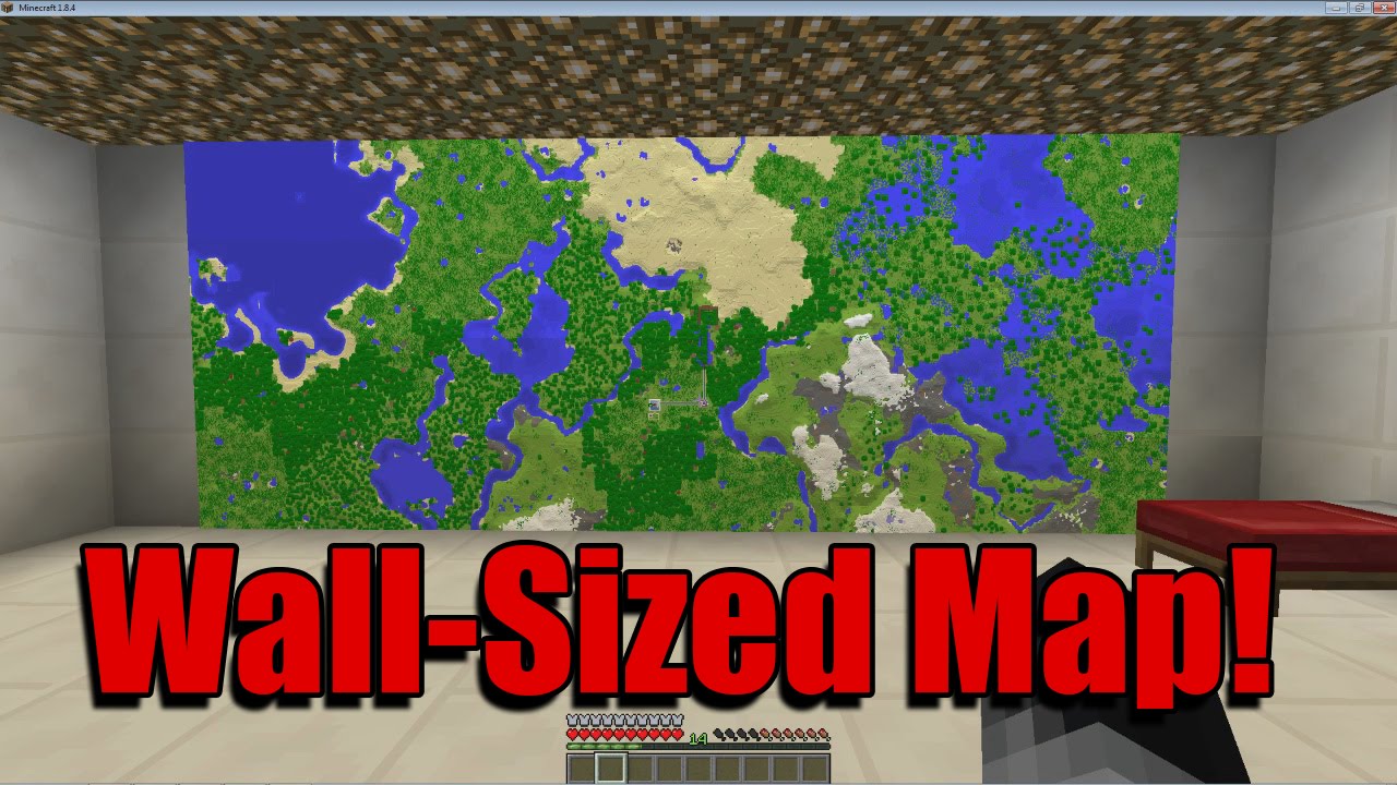 Make a Wall Sized Map in Minecraft - YouTube