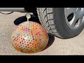 Crushing Crunchy &amp; Soft Things by Car! EXPERIMENT  Car vs BIG ORBEEZ Balloon, CocaCola,Fanta,Mirinda