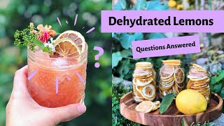 How to Dehydrate Lemons // Oven? Storage? How to use? All questions answered!