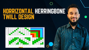 Horizontal Herringbone Twill Design| With drafting plan and lifting plan #educatology