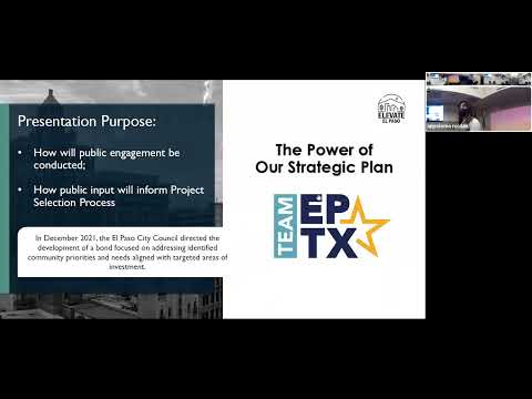 City of El Paso Capital Planning 2022 - Public Meeting - Central Regional