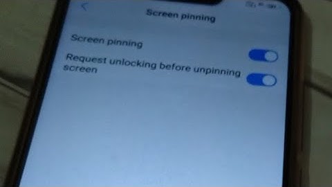 How to enable disable screen pinning in vivo mobile phone