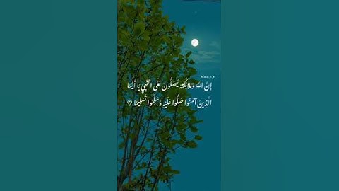 إن الله وملائكته يصلون على النبي   #سورة_الأحزاب💫 #حالات_واتساب دينية🤲🏻🌙♥️