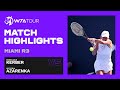 Angelique Kerber vs. Victoria Azarenka | 2021 Miami Open Round 3 | WTA Match Highlights