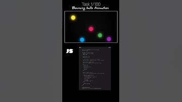 Task 1/100 : Bouncing Ball Animation    .                          . #animation #coding #challenge