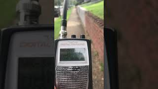 Pro-96 with Smiley Slim Duck Antenna VHF Receive Demo Handheld Receiver Radio Shack Pro 96
