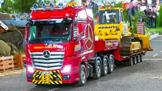 Mega Rc Model Trucks, Rc Volvo A40G Dump Truck, Rc Hitachi Zw370 Wheel Loader, Rc Tractors In Action