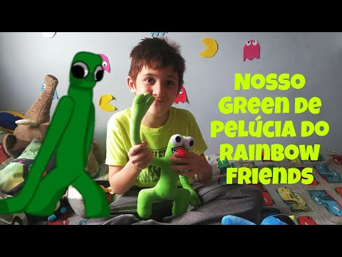 Pelúcia Rainbow Friends 33x77cm Green Grande Macio Roblox