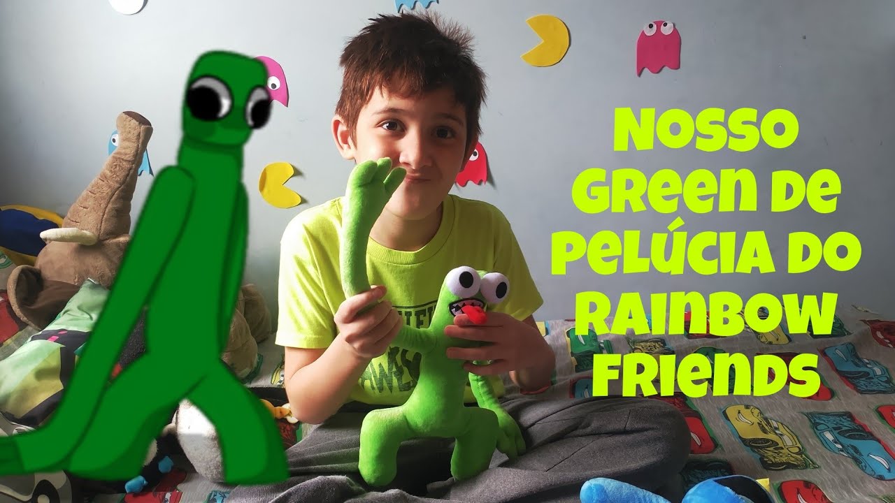 Boneco Azul Babão e Monstro verde Rainbow Friends Jogo Roblox