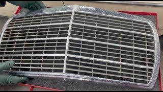 Restoring an Original Faded Plastic W123 300D Grill Screen