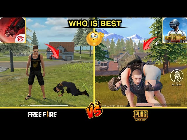 FREE FIRE VS PUBG FULL COMPARISON // WHO IS BEST PUBG MOBILE VS FREE FIRE class=