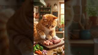 🥰cooking cat# Ai videos #ai shorts #Ai trending #shortsfeed #ytshorts #ai kids #Ai stories 2.0