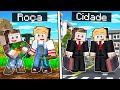 VIDA NA ROÇA E NA CIDADE POR 1 DIA NO MINECRAFT !