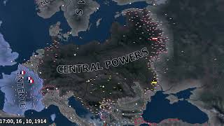 What If Russia Left Entente Ww1? - Hoi4 Timelapse