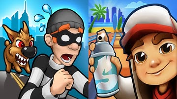 Robbery Bob vs Subway Surfers Gameplay Android,ios Part 144