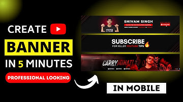 How to Make a Professional Banner For YouTube Channel | Only in 5 Minutes