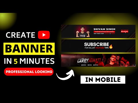 How to Make a Professional Banner For YouTube Channel | Only in 5 Minutes